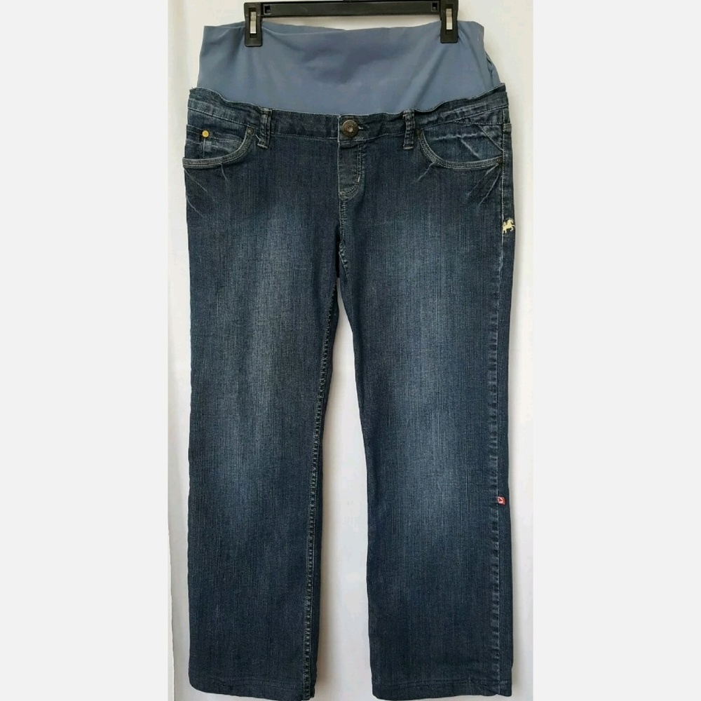 Distressed crop capris denim jeans M/L